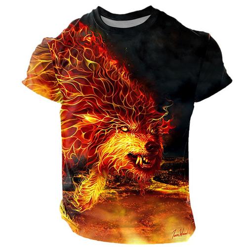 Tom Wood Men's Phoenix T Shirt Short Sleeve T shirt 3D Print Crew Neck Shirt Exaggerated Designer Party Street Casual Yellow Summer Spring All Seasons Clothing Apparel S M L XL XXL XXXL 4XL