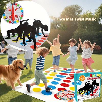TEMU Action- : Multiplayer Balance Mat Game For Parties - Interactive Twist-to-play Game System, Group Activities Bonding, Party Game| Design|interactive , Party Game Accessorie