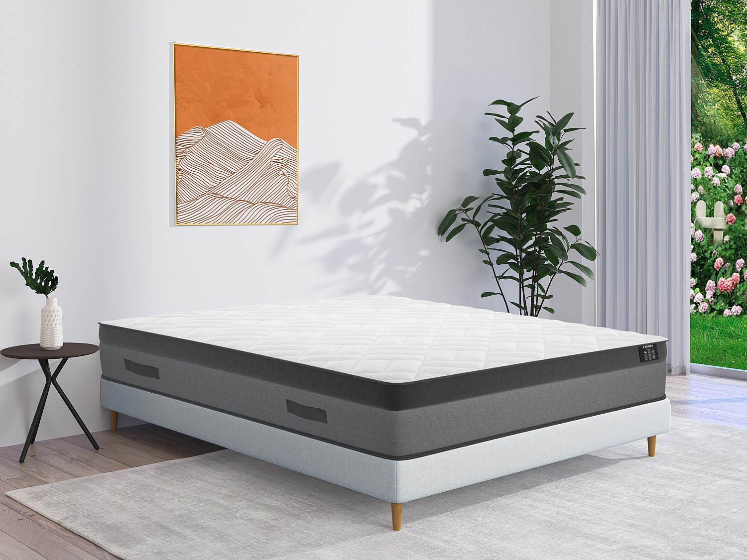 Materasso matrimoniale a molle insacchettate e memory foam 160 x 200 cm - ILLUSION di YSMÉE