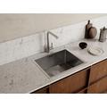 Set lavandino 55 x 45 cm SOELA + rubinetto ROFILA in Acciaio inossidabile Grigio
