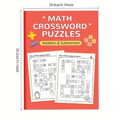 TEMU 32-page Math Addition And Subtraction : 20 Grid -the- Game Mathematics Workbook For Daily Practice