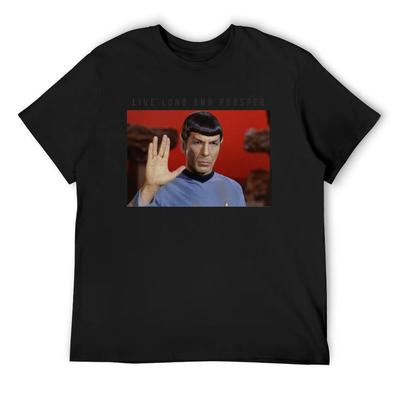 TEMU The Next Generation Mr. Live Long Graphic Tshirt For Men Black Fan Apparel, Casual Round Neck Tee, Hand Wash Only, Fan Merchandise, Print Shirt, Image