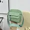 Sac à bandoulière en velours côtelé pour filles, 1 pièce, nouveau sac Simple et à la mode en tissu velours de couleur unie, sac messager de Style scolaire pour filles