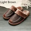 Männer Hausschuhe Schwarz Neue Winter PU Leder Hausschuhe Warm Slipper Wasserdicht Home Haus Schuhe Männer Warme Leder Hausschuhe