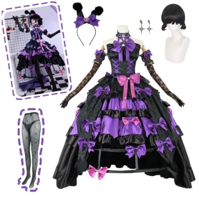 Auf Lager Spiel Identität V Mary Cosplay Kostüm Bloody Queen Schwarz Lolita Langes Kleid Perücke Prop Anzug für Frauen Halloween Roleplay Image