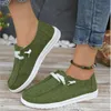 Flache Absätze Leinwand Schuhe für Frauen einfarbige weiche Sohle Freizeit schuhe Frau Mode Outdoor Slipper Schuhe große Größe 43