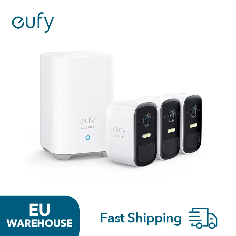 eufy Security eufyCam 2C überwachungskamera aussen 180 Tage Akku HD 1080p IP67 wetterfest, Nachtsicht Kompatibel mit HomeKit Image