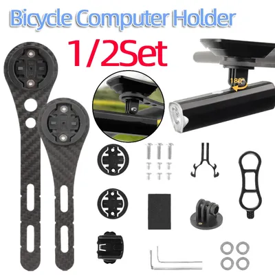 Carbon Fiber Bicycle Computer Holder Bike Handlbar Computer Mount Handlebar Extender for Garmin Bryton Wahoo