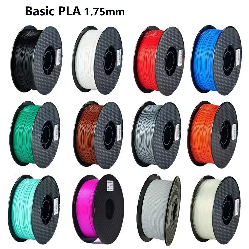 Standardfilament PLA 1 kg 500 g 250 g Basic PLA Filament 1,75 mm FDM 3D-Drucker Kunststoffmaterialien PLA Filament Weiß Schwarz Marmor Image