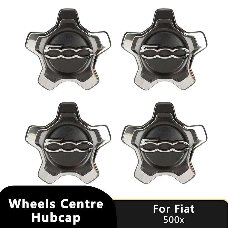 1/2/4 pezzi coprimozzo argento da 16 pollici con anello per ruote Fiat 500x coprimozzo centrale set copertura antipolvere coprimozzo ruota di ricambio 735626312