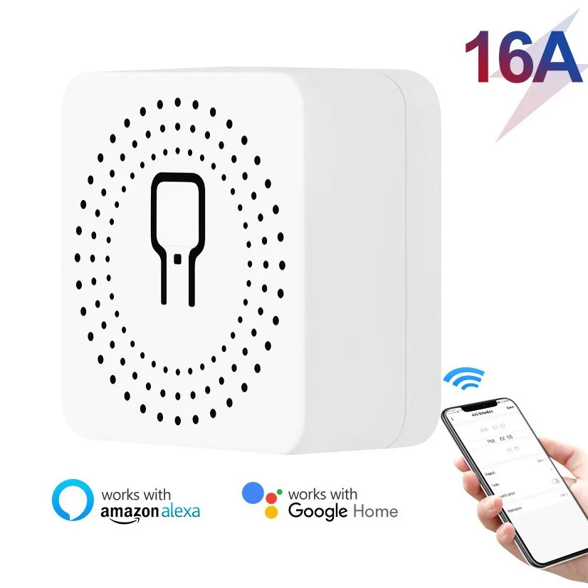Tuya 16A MINI Wifi Schalter DIY 2-weg Fernbedienung Timer Relais Automatisierung Für Smart Leben Arbeit Mit Alexa google Home Alice Image
