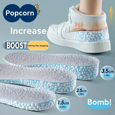 1Pair Boost Height Increase Shoes Insoles Men Women Soft Comfort Running Sports Insole for Feet 1.5/2.5/3.5cm Growing Shoe Pads