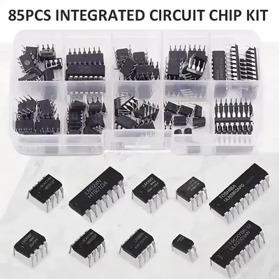 85-teiliges integriertes Schaltkreis-Chip-Kit, 10 Spezifikationen, IC-NE555 IC-LM324 IC-LM358 Image