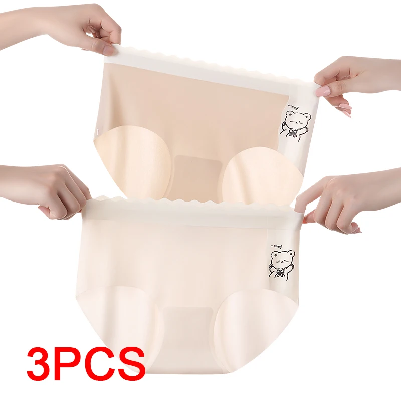 Slips Höschen Frauen Micro Unterwäsche Mode Eis Seide Transparent Linergie Damen Höschen Set Pack Dessous Sexy Lady Nahtlos Image