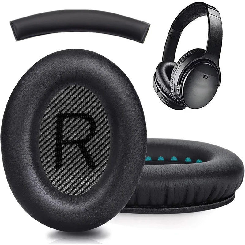 Protein Leder Ohrpolster Kissen Für Bose Kopfhörer Ersatz Ohr Pads Für Bose QuietComfort2 QC2 QC15 QC25 QC35 AE2 AE2i AE2w Image
