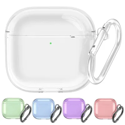 Klare Kopfhörerhülle für 2024, Apple AirPods 4. Generation, Schutzhülle für AirPods 4, TPU-Silikon-Schutzhülle Image