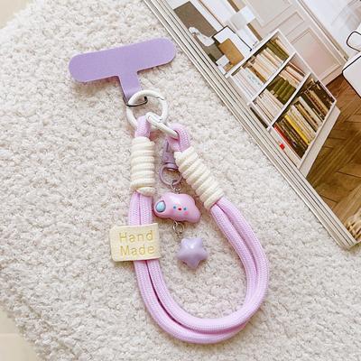 New fashionable mobile phone short rope white cloud star hanging decoration mobile phone hanging rope keychain camera hanging chain pendant mobile phone short rope