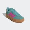 Sneaker ADIDAS SPORTSWEAR, Gr. 38, powder teal, shock pink, powder gelb, Leder, Synthetik, sportlich, Schuhe, Design auf den Spuren des adidas Gazelle Bold