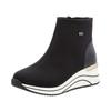 Keilsneaker REMONTE, Damen, Gr. 38, schwarz, Textil, Lacklederimitat, unifarben, modisch, Schuhe, Plateauboots, High Top Stiefelette mit wasserabweisender TEX-Membran