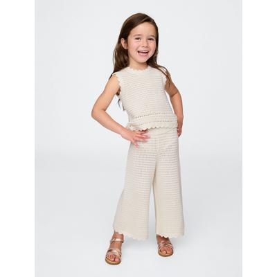 Gap Beige Crochet Wide-Leg Trousers (6mths-5yrs)