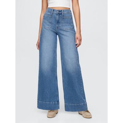 Gap Blue High Waisted Stride Wide-Leg Jeans