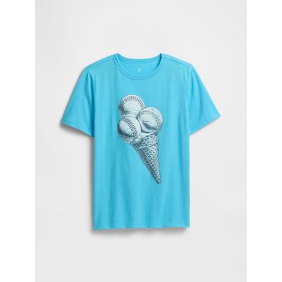 Gap Blue Ice Cream Graphic Short Sleeve T-Shirt (4-13yrs)