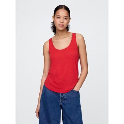 Gap Red Linen-Blend Racerback Vest