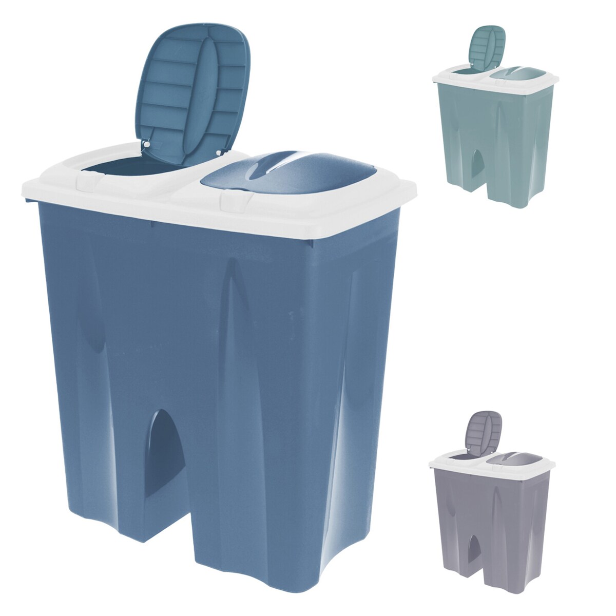 Mojawo Mülltrennsystem Mülleimer Duo Mülleimer Wertstofftrenner 2x25 Liter Image