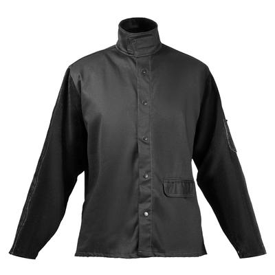 UIMOSO Flame-Resistant Welding Jacket, Heavy Duty Cowhide Leather Welding Jacket, Waterproof Heat-Resistant Safety Jacket