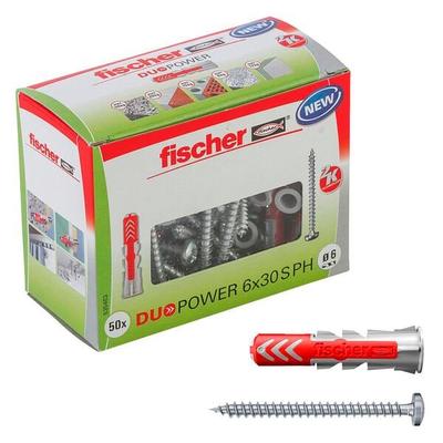 fischer Dübel mit Schrauben »DuoPower 6x30 S PH 2K« 50 Stück Image