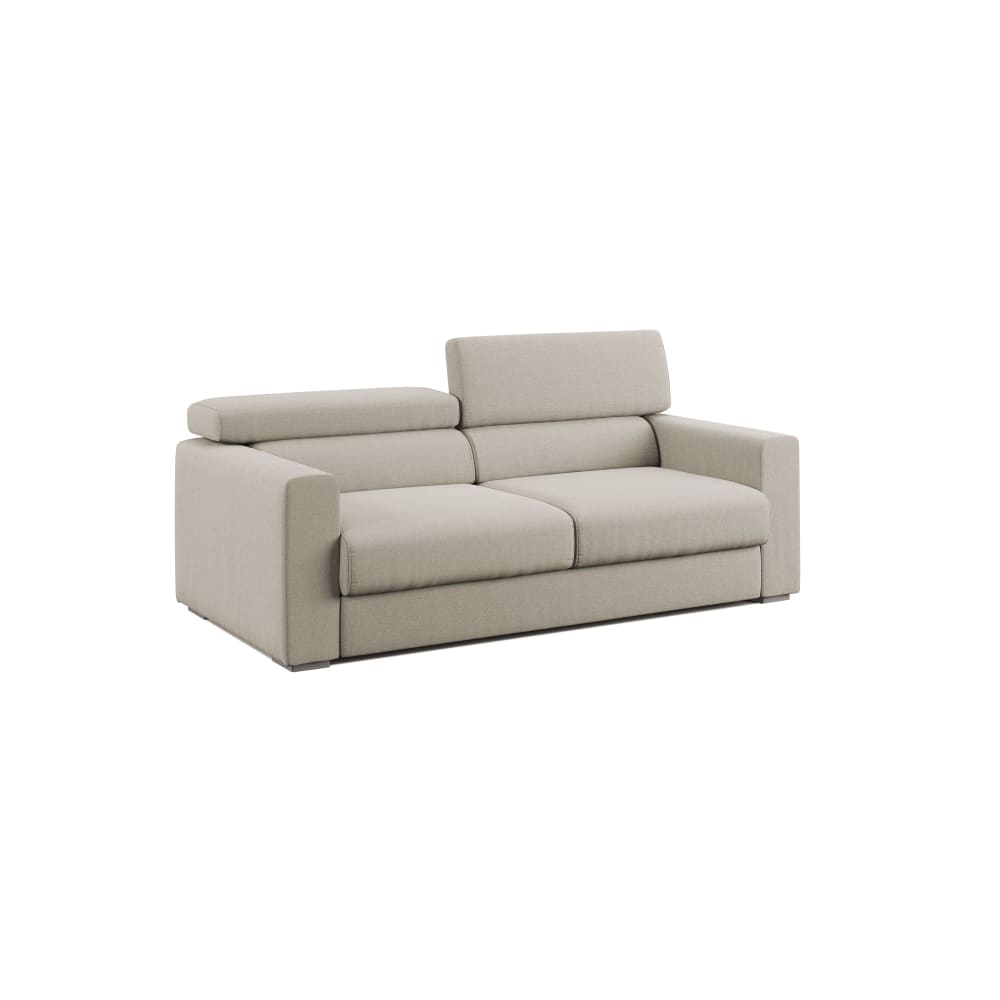 Canapé avec pouf amovible 188 cm crème