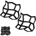 Hengda - swanew 2 pezzi Stampi per cemento 43x43x4cm, lastre di pavimentazione, fattoria, giardino,
