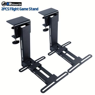 TEMU 2pcs Mount Desk Mount Stand For Game Joystick Throttle For Logitech X52/x52 Pro/x55/x56/x56 ///t Flight One/4/x/tca/tca Series Vkb Gladiator Vpc Warbrd