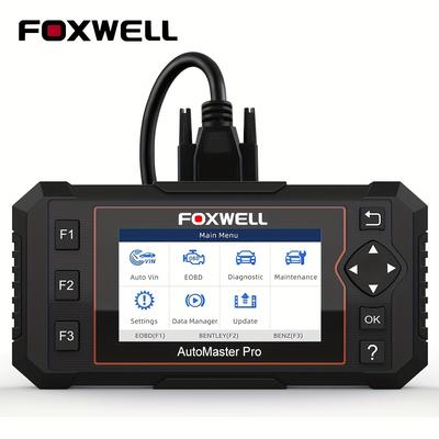 TEMU Foxwell Nt614 Elite Scanner With 5 Abs Bleeding/ Sas Calibration/ Oil/ Epb/ Throttle, Code Reader Scan Tools, Abs Srs Engine Transmission Battery Test Car Scanner Free Upgrade, Without Battery