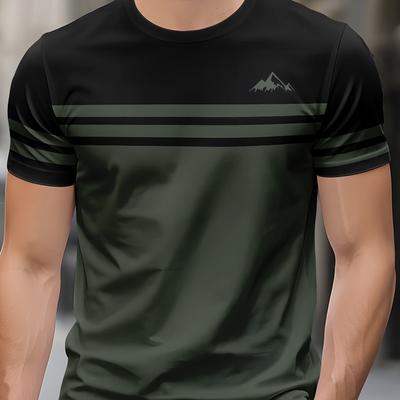 TEMU Men's 3d Printed Summer T-shirt In Blood Black And , Cool And Comfortable! Image