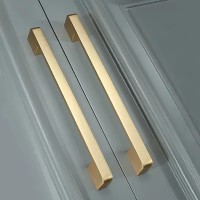 Gold Brushed Cupboard Cabinet Hardware Kitchen Drawers Handles Closet Dresser Knobs Pull Handles for Cabinet And Drawers