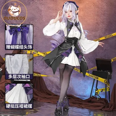 DUDU SR Game ZZZ Zenless Vivian Cosplay Costume Wig Dress Uniform Headwear Mockingbird Carnival Image