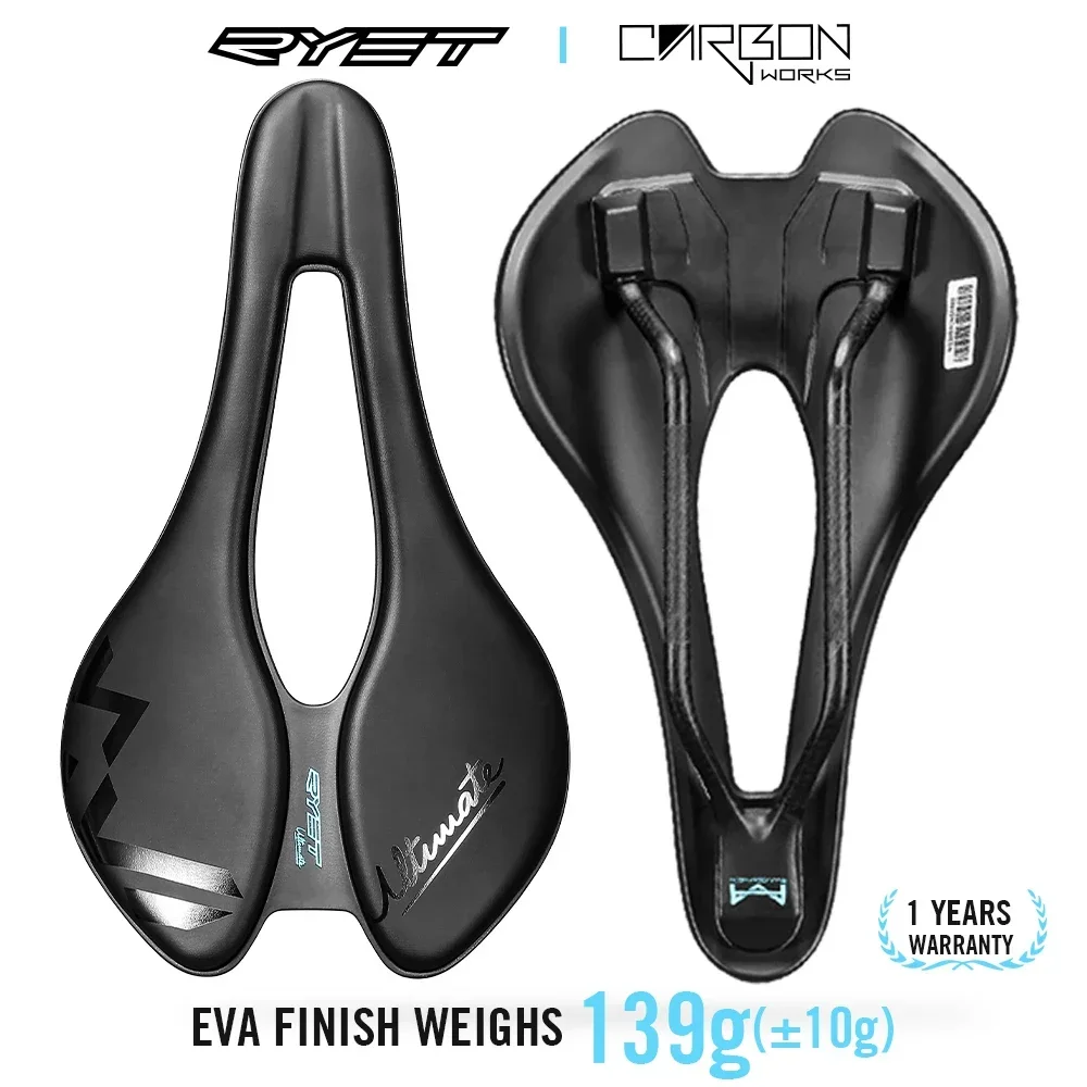 RYET 3D-gedruckter Fahrradsattel für MTB Gravel Rennradsattel Ultraleichter Carbon-EVA-Sattel 245 x 145 mm Fahrradsitzung Fahrradteile Image
