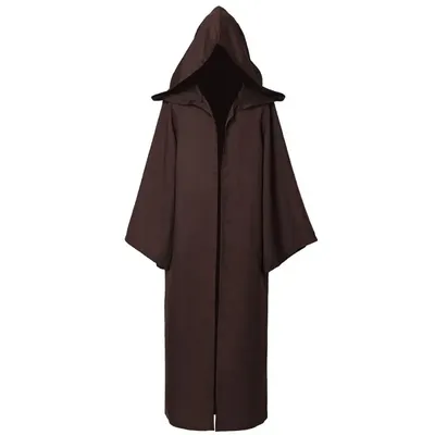 Herren Ritter Brauner Umhang Robe Kapuzenumhang Kostüm Halloween Cosplay Kapuzenumhang Anime Cosplay Cosplay Kostüme Image