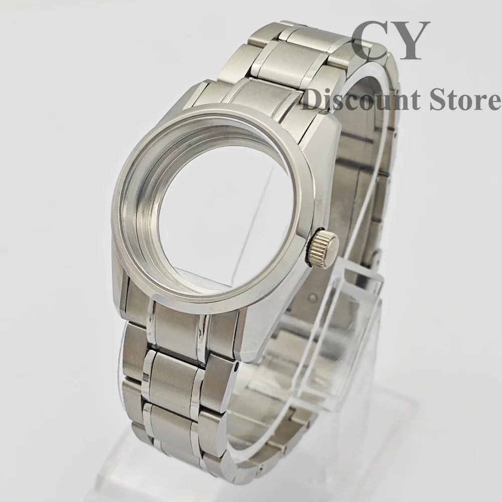 RICHUS NH35 Uhrengehäuse 36mm Gehäuse Saphirglas Silber Uhrengehäuse Passend für NH35 NH36 ETA2824 PT5000 Uhrwerk Uhrenzubehör Image