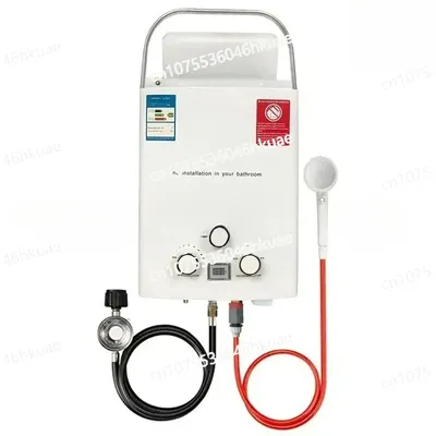 Propane LPG Gas Tankless Water Heater 6L Outdoor Camping Instant Heating Bath With Shower Head Hot Water Heater Car Truck Tent