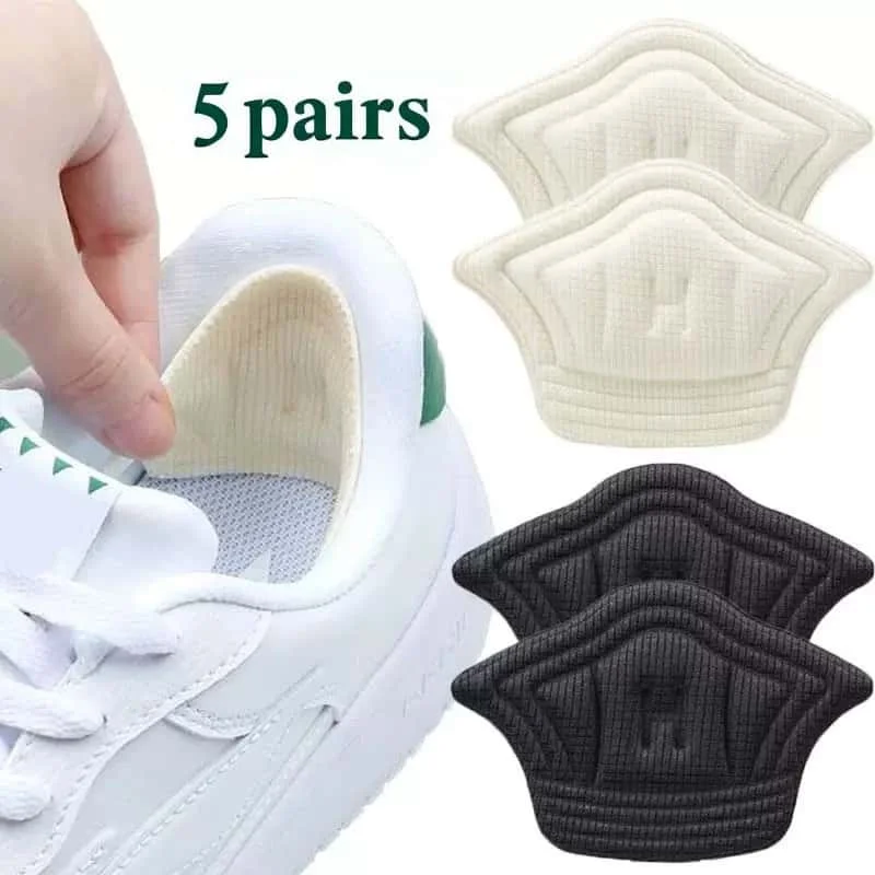 5 Paar Sneaker-Einlegesohlen, Fersenpolster, verstellbare Größe Image
