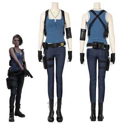Jill Cosplay Valentinstag Kostüm Erwachsene Frauen Sexy Top Hosen Anzug mit Zubehör Halloween Karneval Maskerade Kampfuniform Image