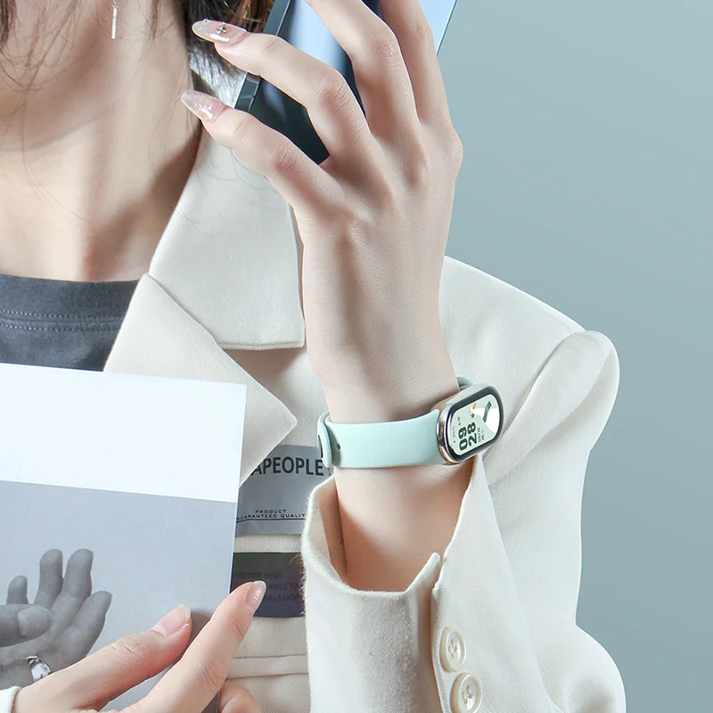 Armband Für Xiaomi Mi band 9 strap Sport Gürtel Ersatz miband 8 silikon Armband smart band 9 8 NFC wasserdichte Zubehör Image