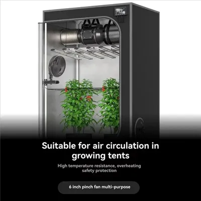 Y42A-Grow Tent Clip Fan 6In With Redesigned 10 Dynamic Wind Speeds Suitable For Gardens And Courtyards EU Plug