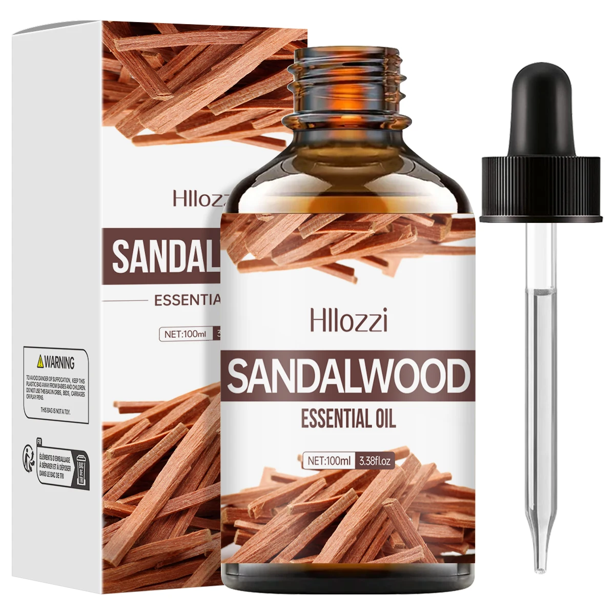 30 ml/60 ml/100 ml bois de santal soins de la peau huile essentielle extrait de plante huile essentielle pour les soins du corps