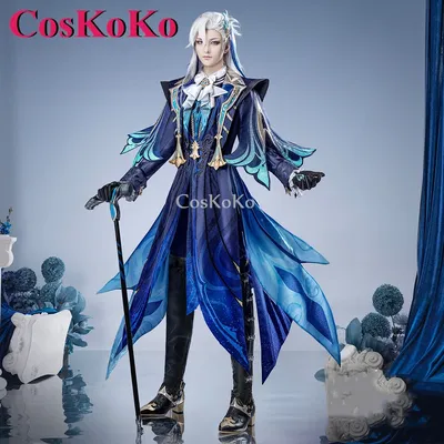 CosKoKo Neuvillette Cosplay Anime Spiel Genshin Impact Kostüm Mode Hübsche Kampfuniform Halloween Image