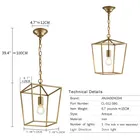 Lustre doré lustre en laiton lustre Vintage lustre pour plafond table à manger lampe cuisine suspension E27 abat - jour noir