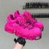 Trend Rosa Plattform Turnschuhe Männer Punk Muffin Schuhe Männlichen Europäischen Stil Designer