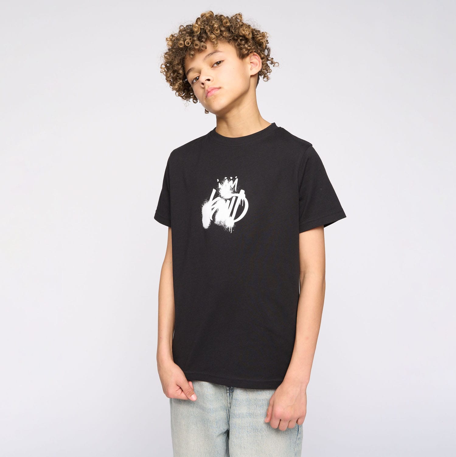 Kings Will Dream Boys Boy's Juniors Cceetv T-shirt in Black Cotton - Size 7-8Y | Kings Will Dream Sale | Discount Designer Brands